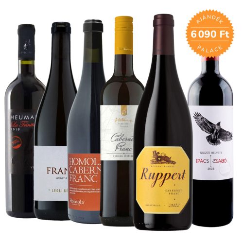  Magyar Cabernet Franc válogatás borcsomag 5 palack + 1 palack ajándék 