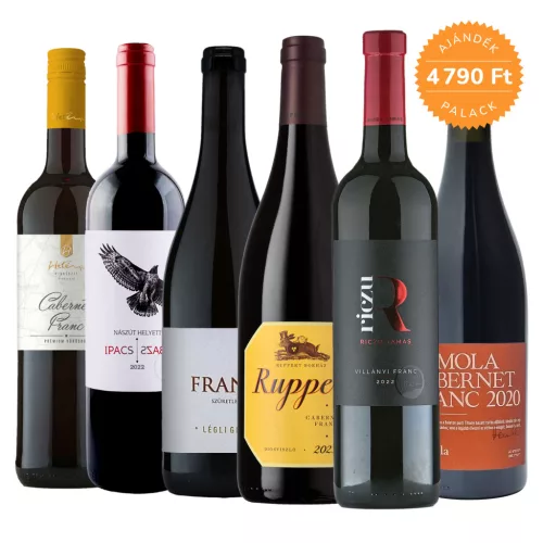 Magyar Cabernet Franc válogatás borcsomag 5 palack + 1 palack ajándék 