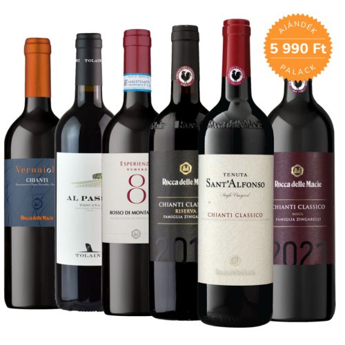 Chianti / Toszkán vörösbor válogatás borcsomag (5+1 palack ajándék) 