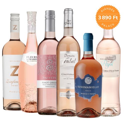  Külföldi Rosé válogatás borcsomag (5+1 palack ajándék)
