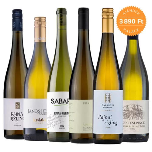 Magyar Rajnai Riesling válogatás borcsomag (5+1 palack ajándék)