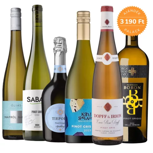 Pinot Grigio VS Szürkebarát  borcsomag (5+1 palack ajándék)
