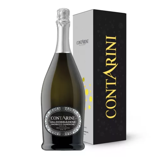 Contarini Valdobbiadene Prosecco Superiore DOCG Millesimato Brut Magnum díszdobozzal