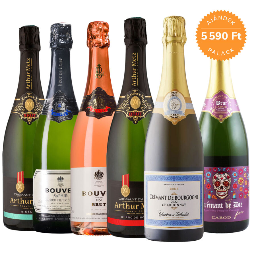 Crémant borcsomag 5 palack + 1 palack ajándék